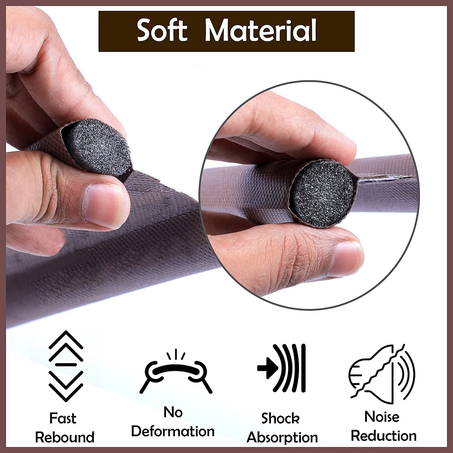 Draft stopper with twin design for improved insulation Draft stopper with twin design for improved insulation